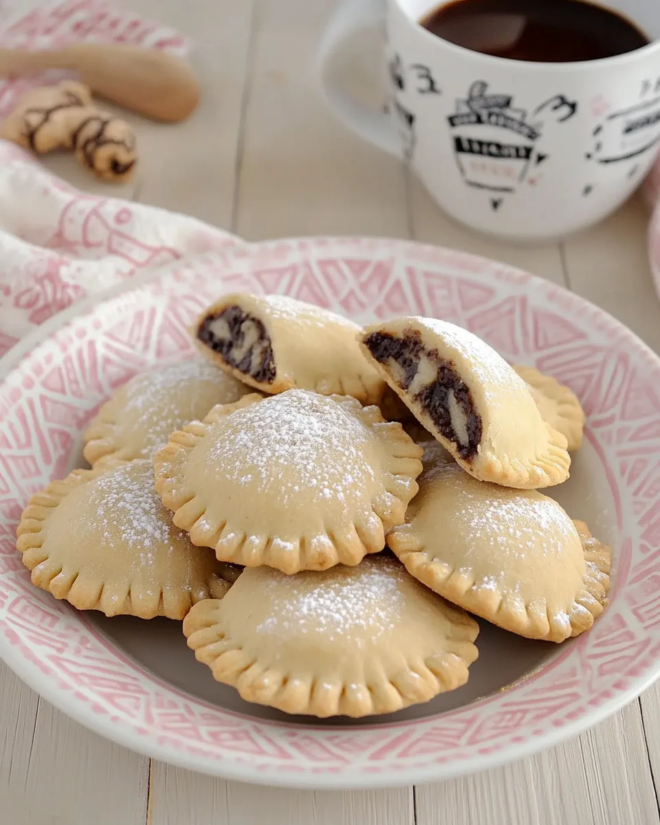 Biscotti ravioli ripieni di nutella