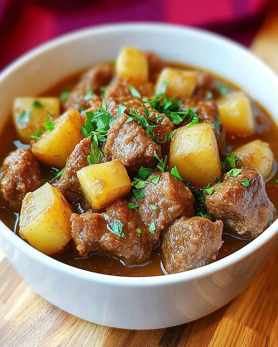 Carne e patate in pentola a pressione