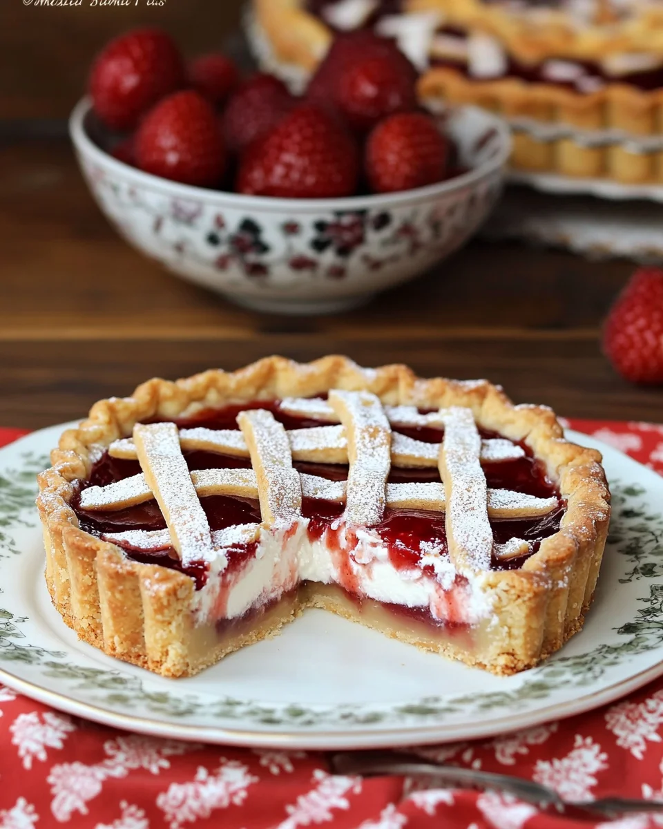 Crostata con mascarpone e marmellata