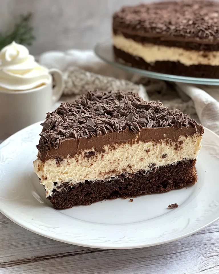 Torta al cacao con crema al caffè