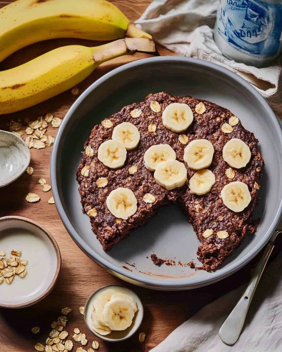 Torta di Avena e Banana al Cioccolato