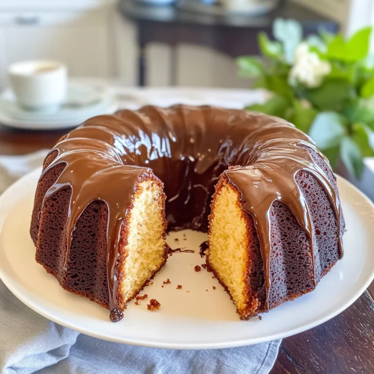 Ciambellone glassato al cioccolato