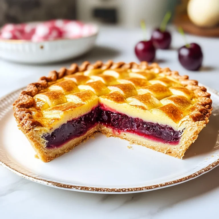 Crostata frangipane con ciliegie