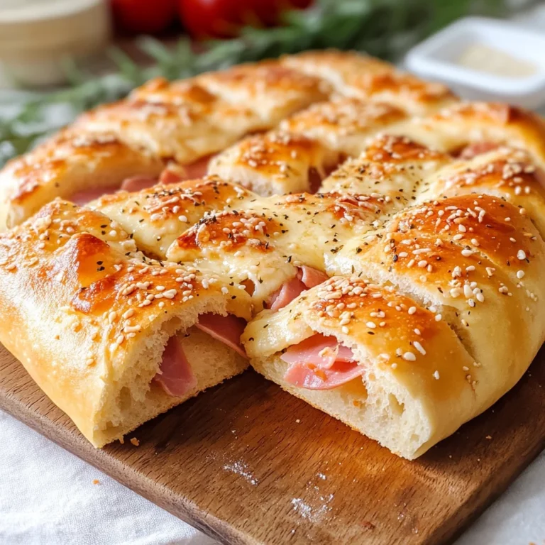 Focaccia con prosciutto e formaggio