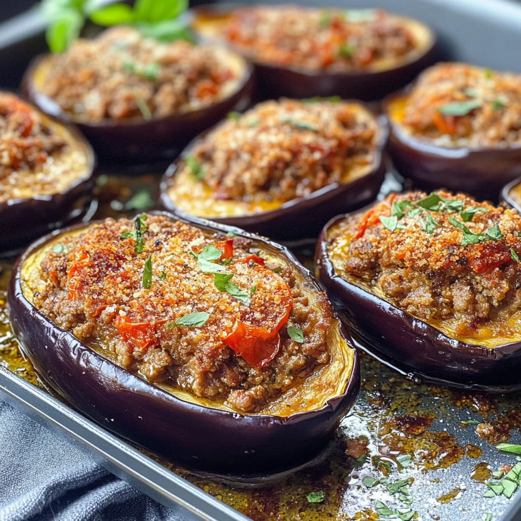 Melanzane ripiene di carne