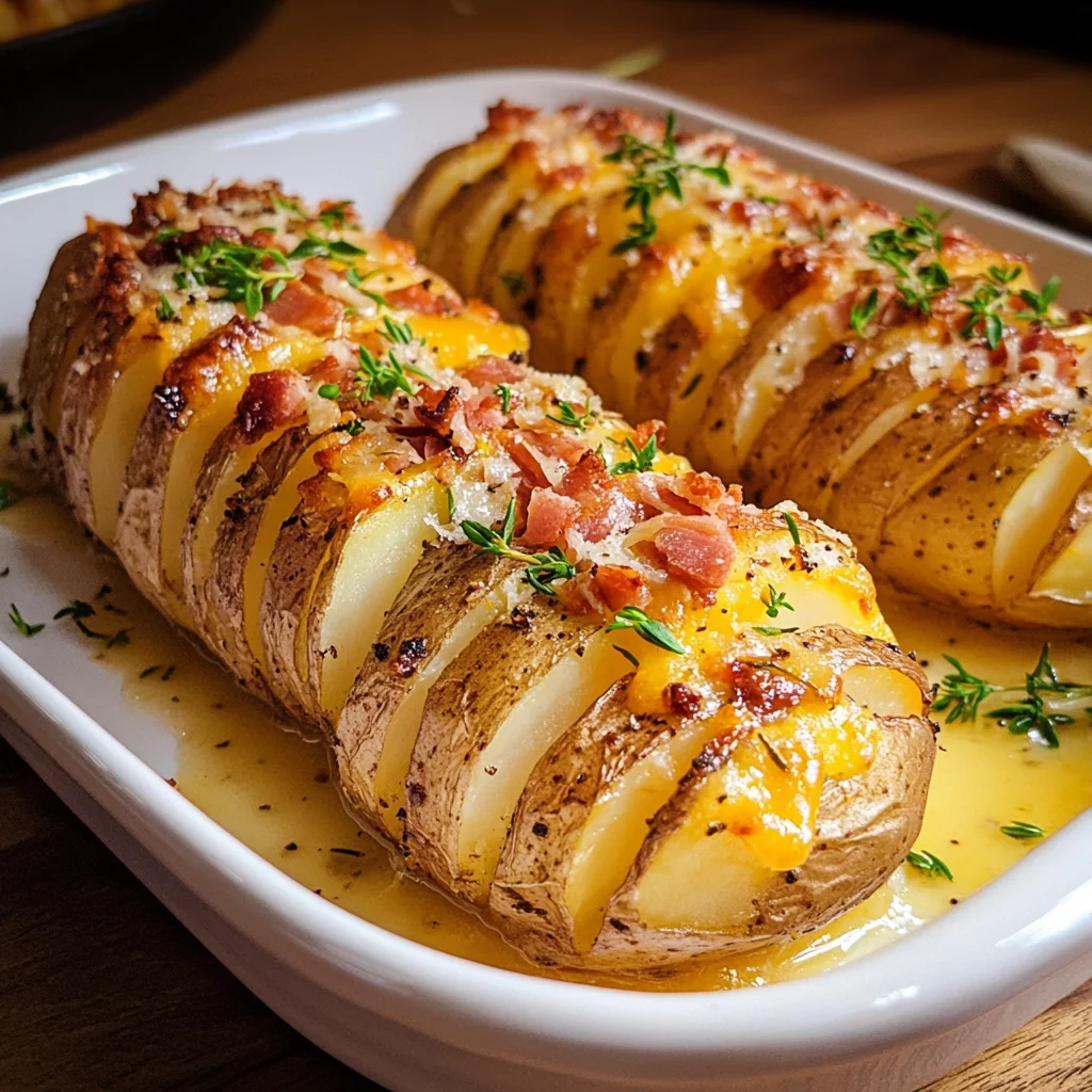 Patate hasselback