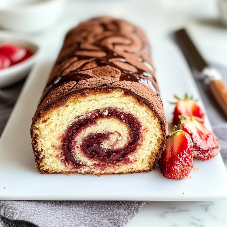 Rotolo marmorizzato con marmellata