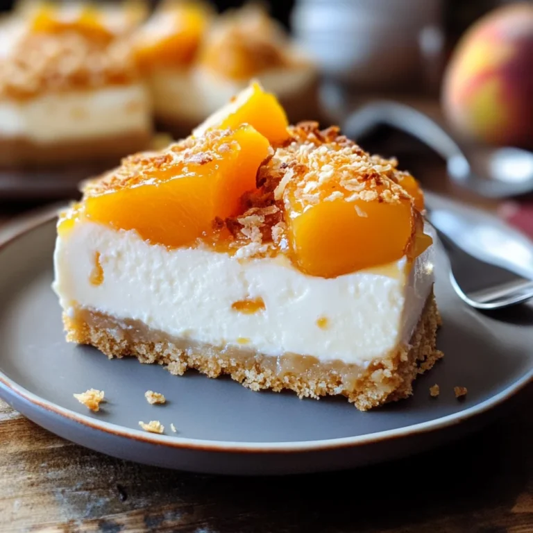 Torta fredda pesche e cocco