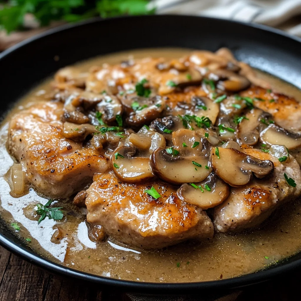 Arista di maiale ai funghi