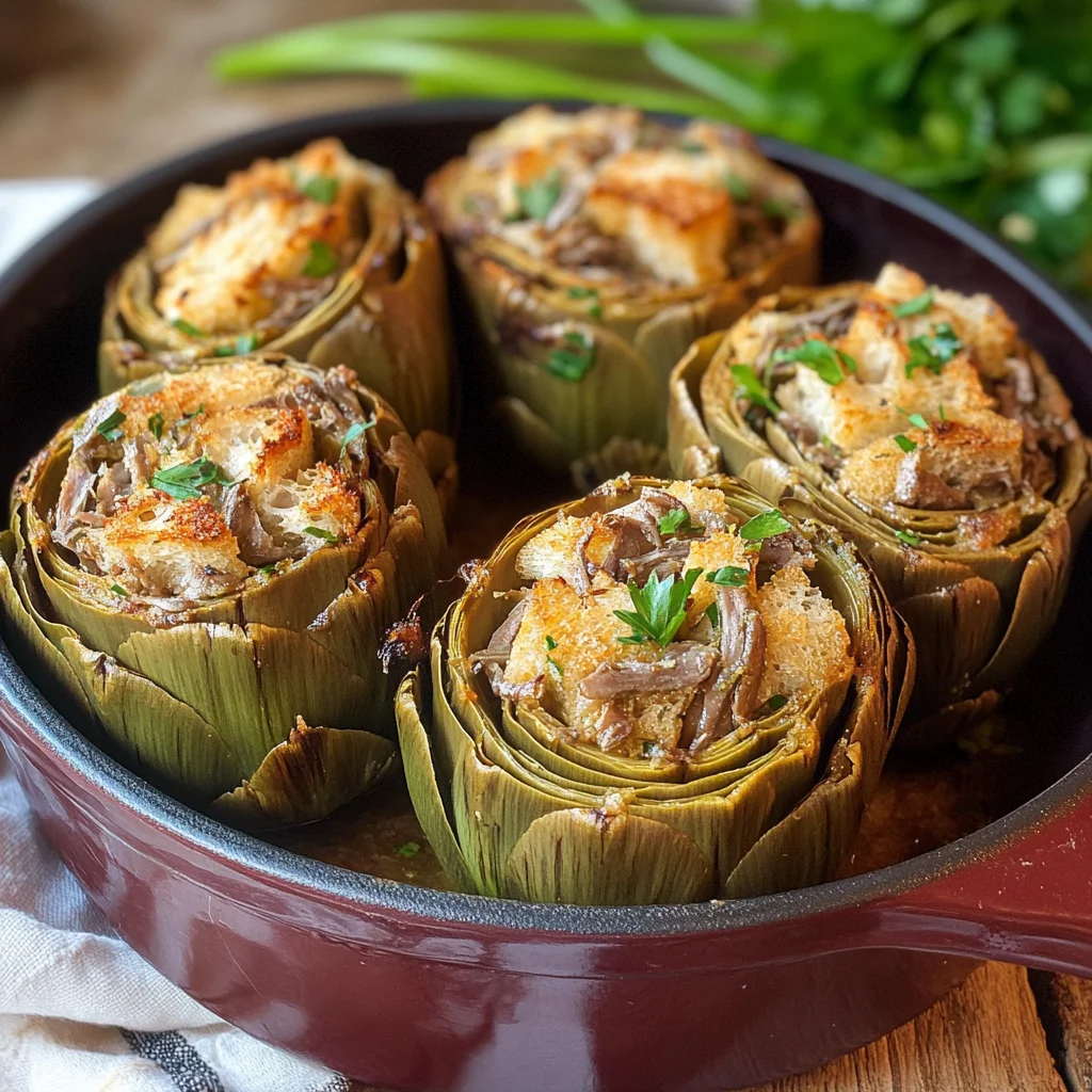 Carciofi ripieni in umido