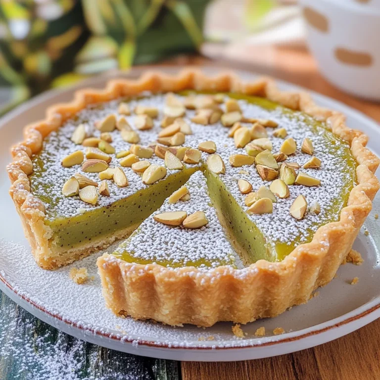 Crostata della nonna al pistacchio