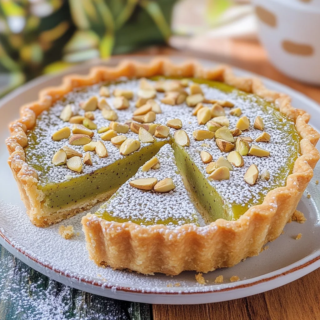Crostata della nonna al pistacchio