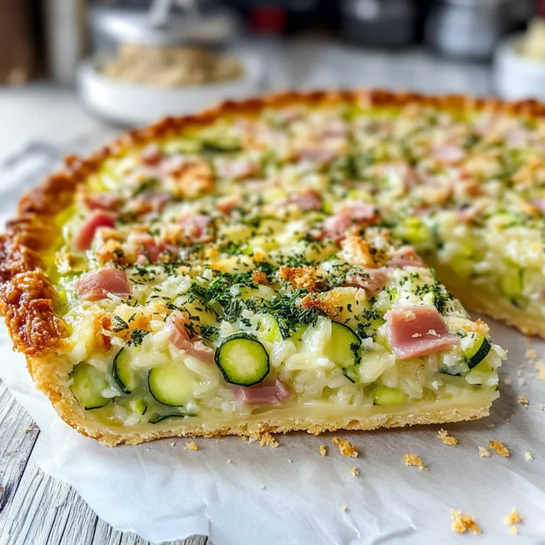 Crostata di riso con prosciutto cotto stracchino e zucchine
