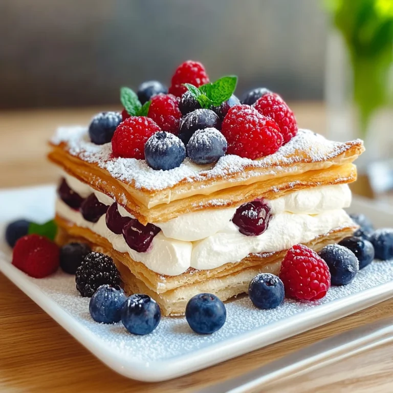 Millefoglie ai frutti di bosco