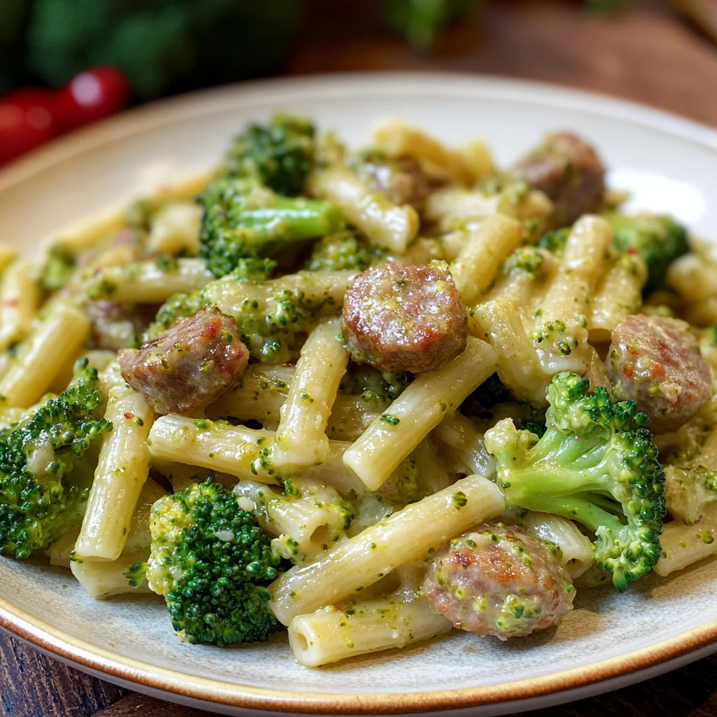 Pasta con broccoli e salsiccia
