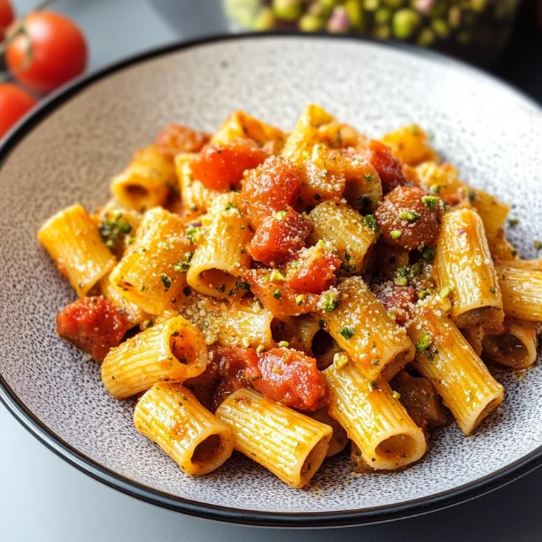 Pasta pistacchi e speck