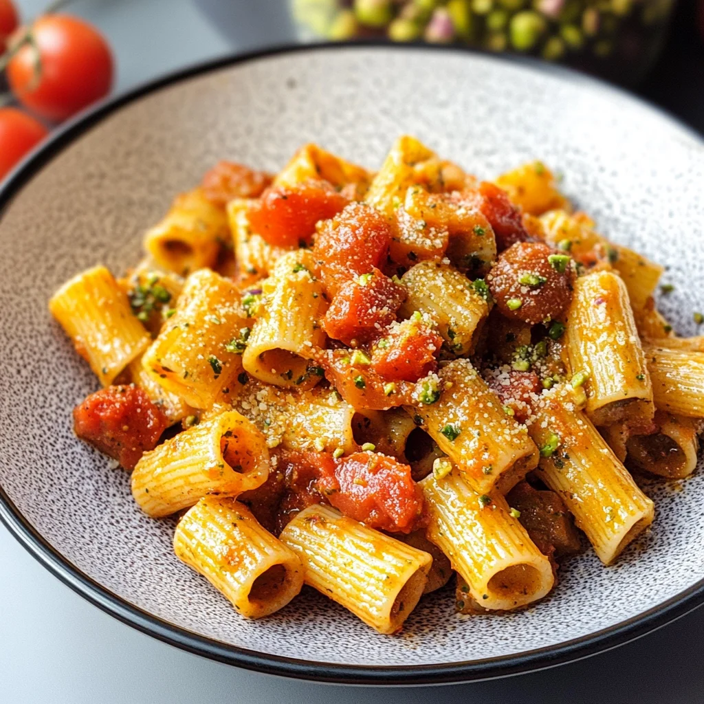 Pasta pistacchi e speck