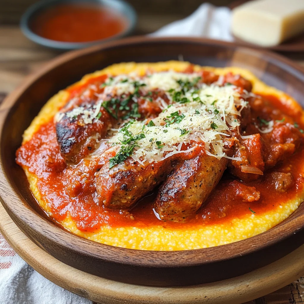 Polenta al sugo con salsiccia e costine