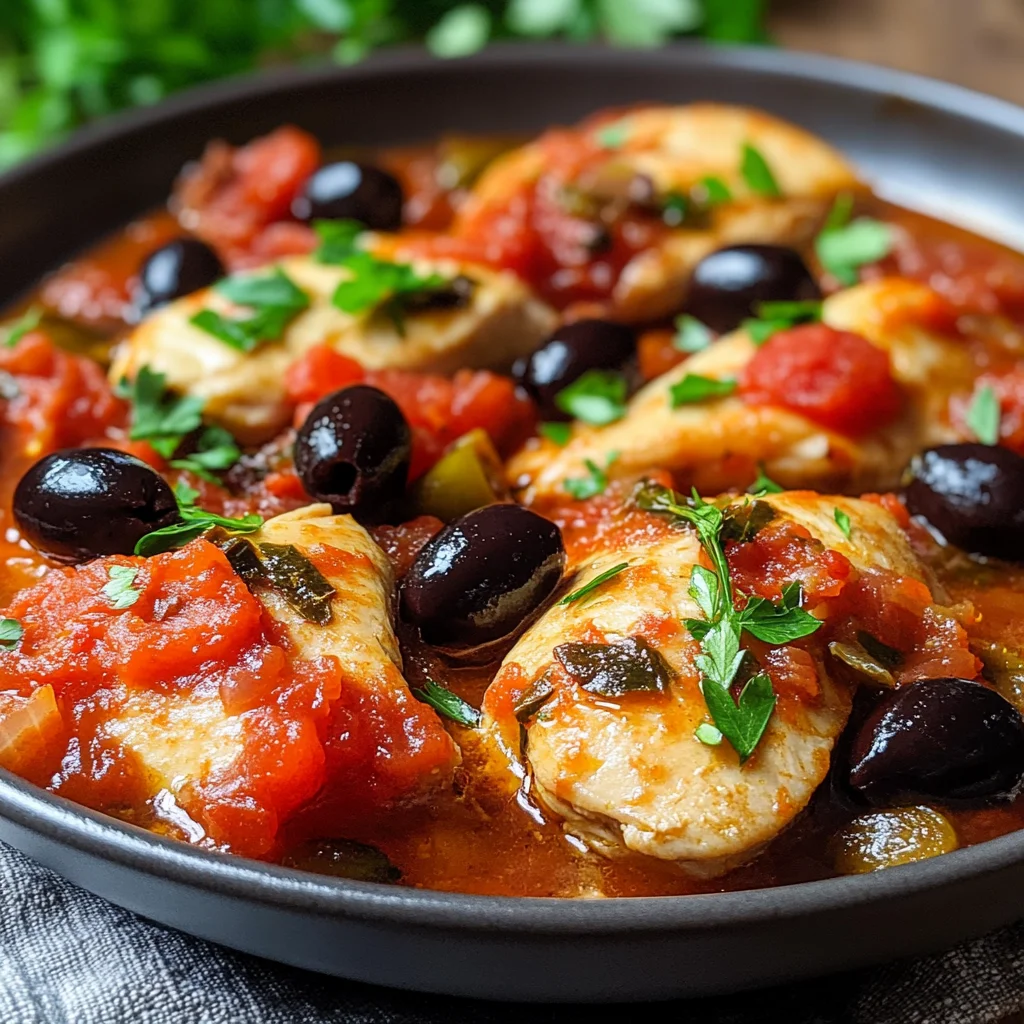 Pollo con pomodoro e olive