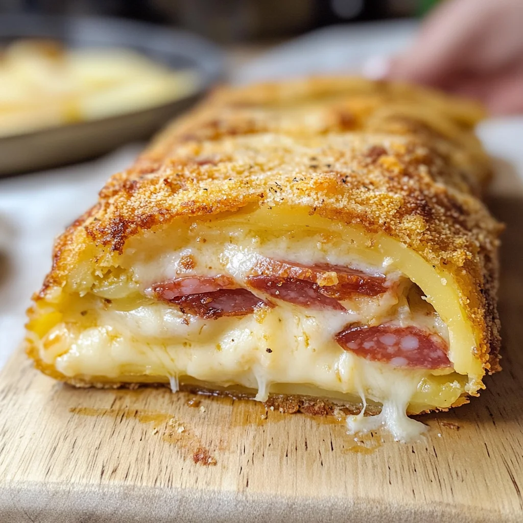 Rotolo di patate salame e formaggio