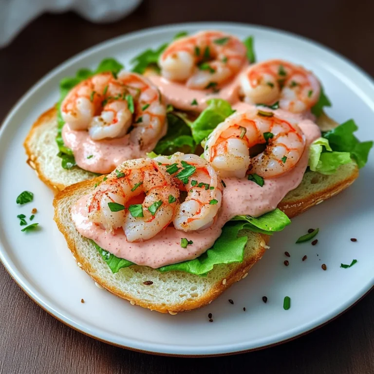 Tartine con salsa rosa e gamberetti