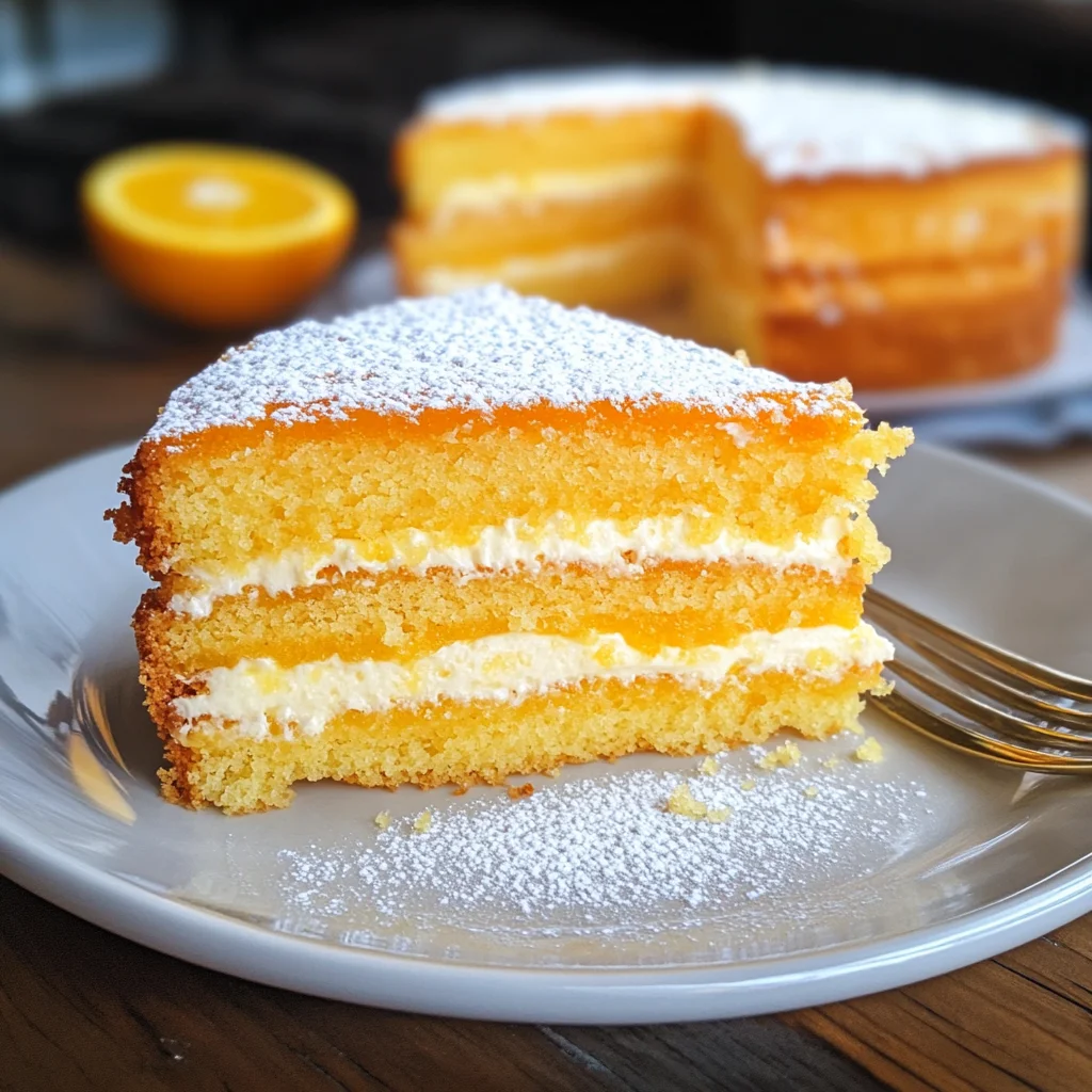 Torta versata all'arancia