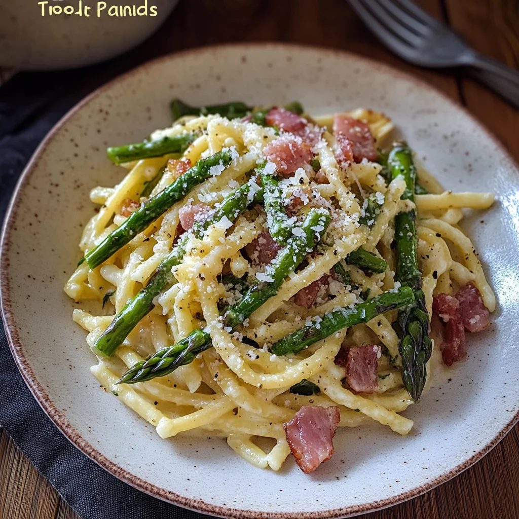 Trofie con asparagi e pancetta