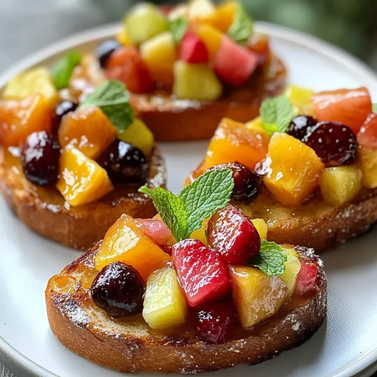Bruschette caramellate alla frutta