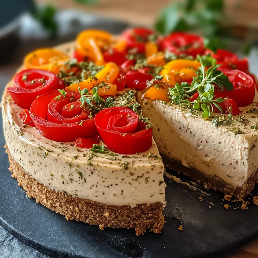 Cheesecake salata ai peperoni