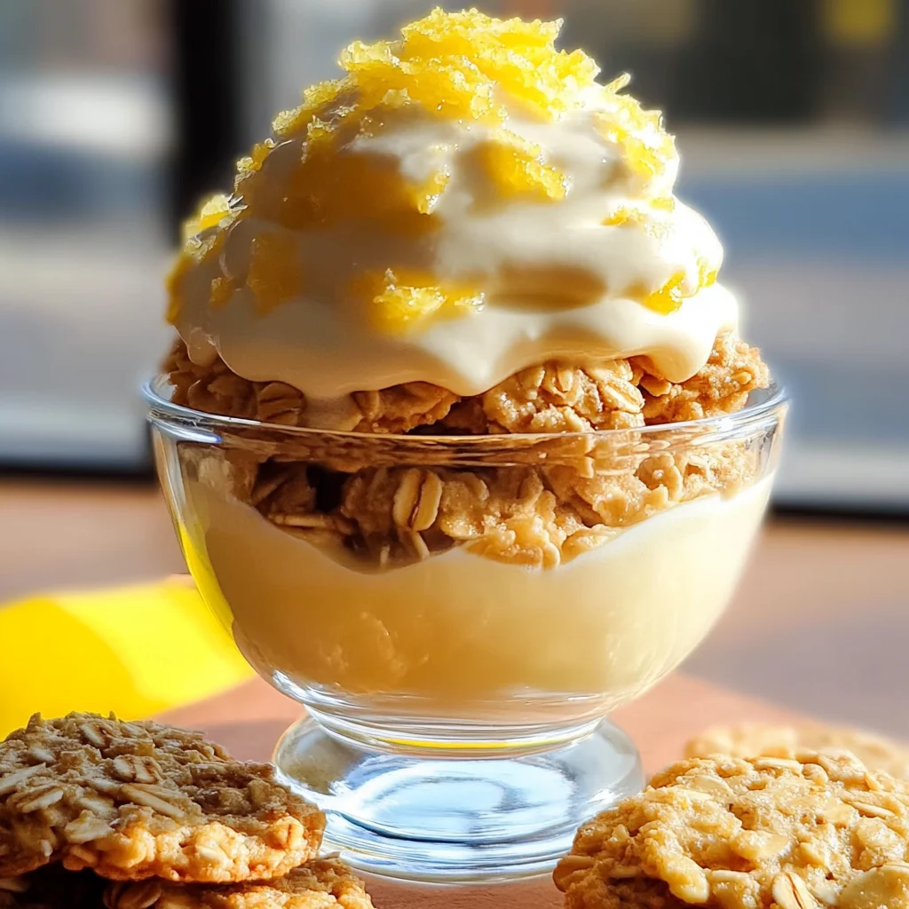 Crema limone e biscotti avena