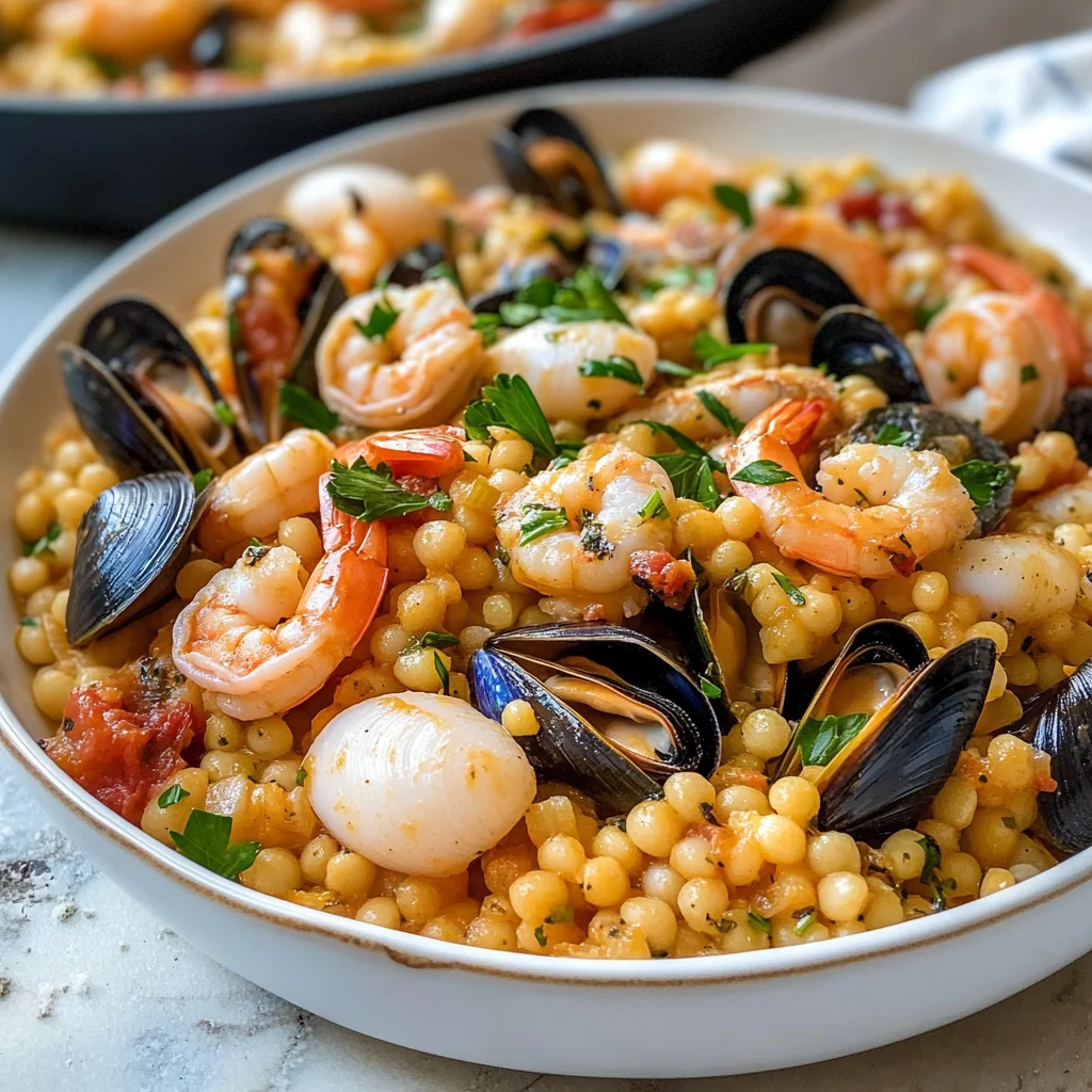 Fregola con frutti di mare
