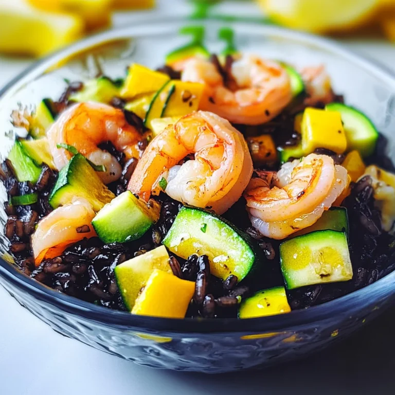 Insalata di riso venere gamberi e zucchine