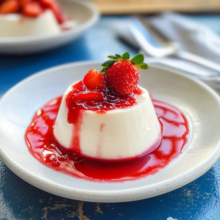 Panna cotta alle fragole