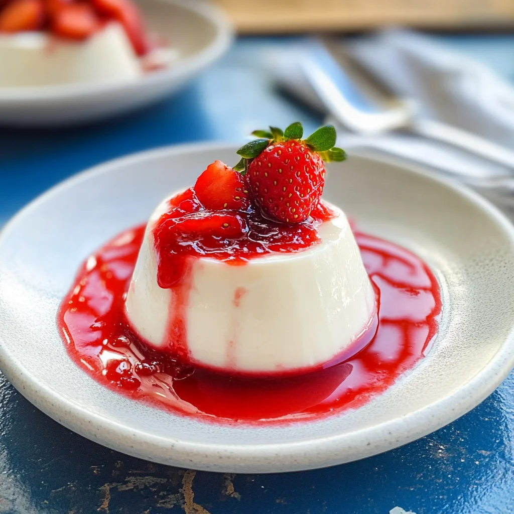 Panna cotta alle fragole
