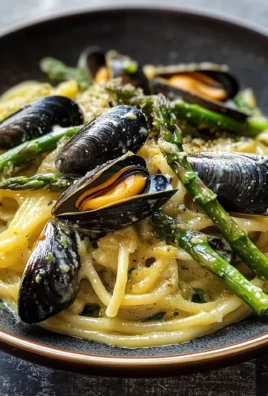 Pasta con asparagi e cozze