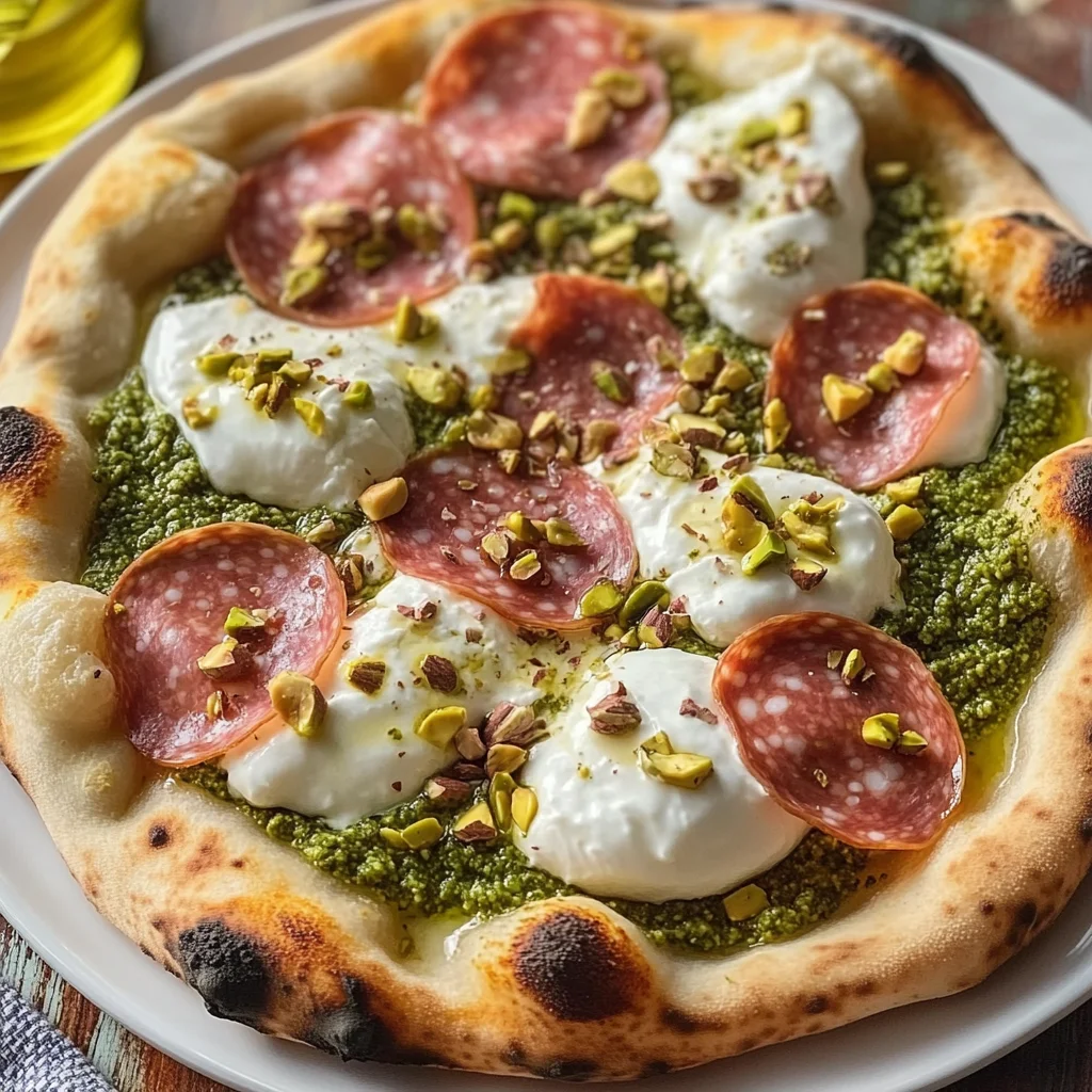 Pizza bianca con mortadella