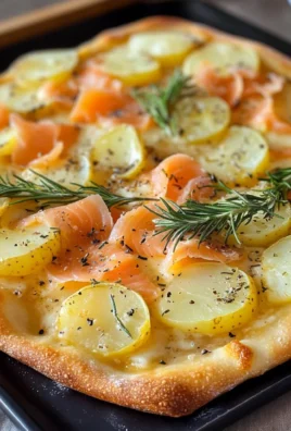 Pizza con patate e salmone
