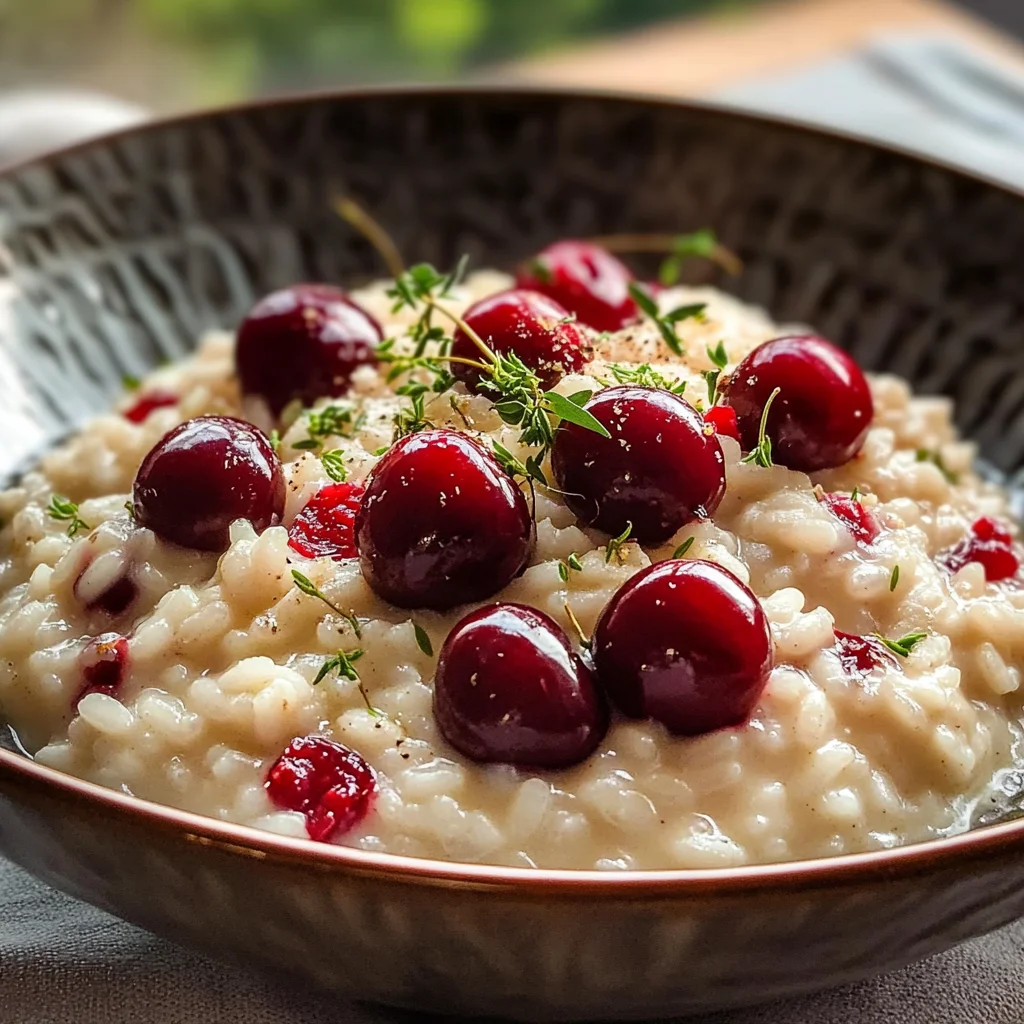 Risotto ciliegie e robiola