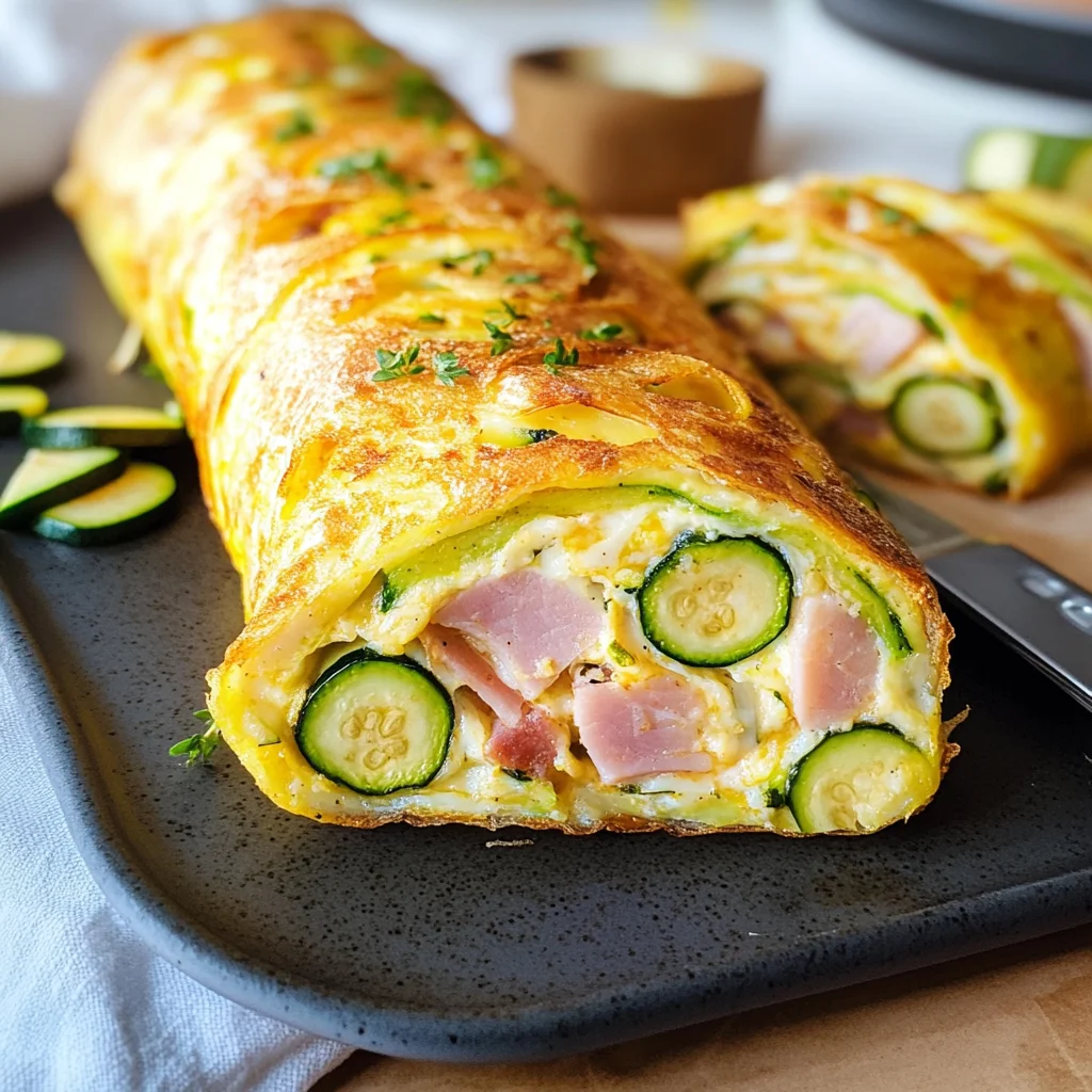 Rotolo con zucchine e prosciutto