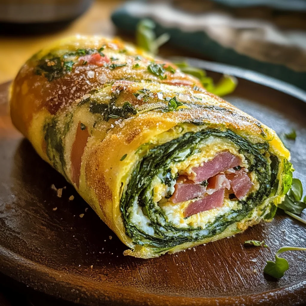 Rotolo di frittata verde