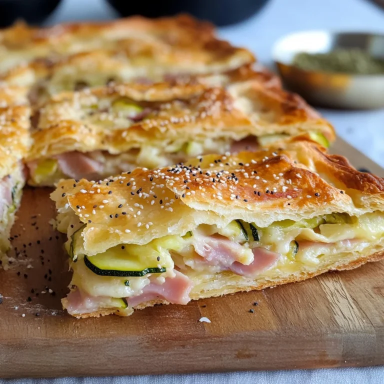 Rustichella con zucchine e prosciutto