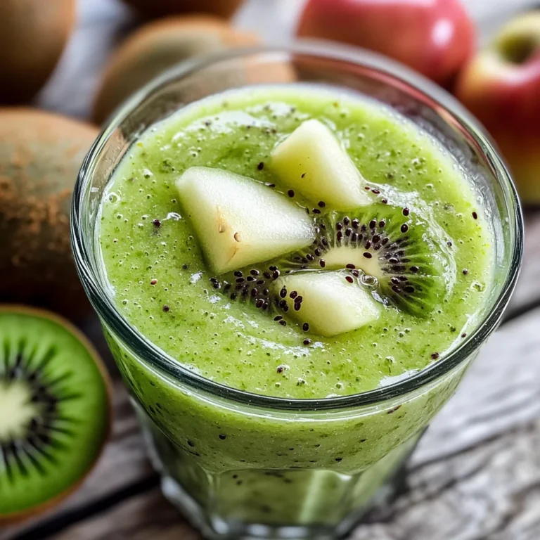 Smoothie mela e kiwi