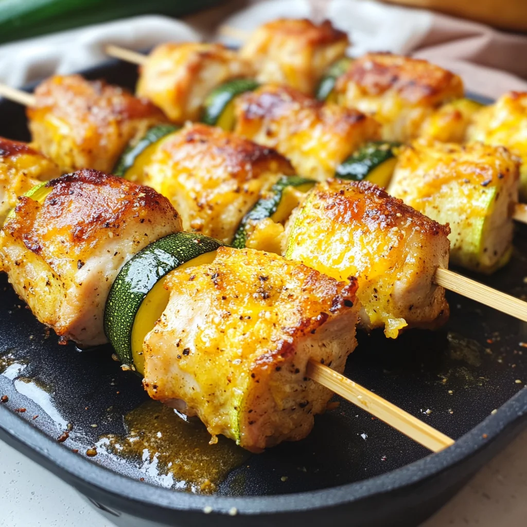 Spiedini di tacchino e zucchine