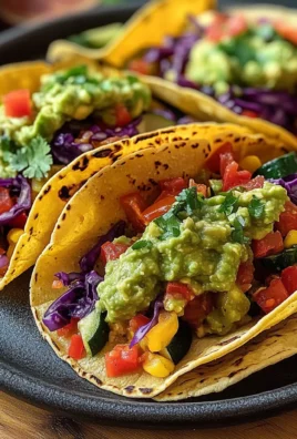Tacos con guacamole e verdure