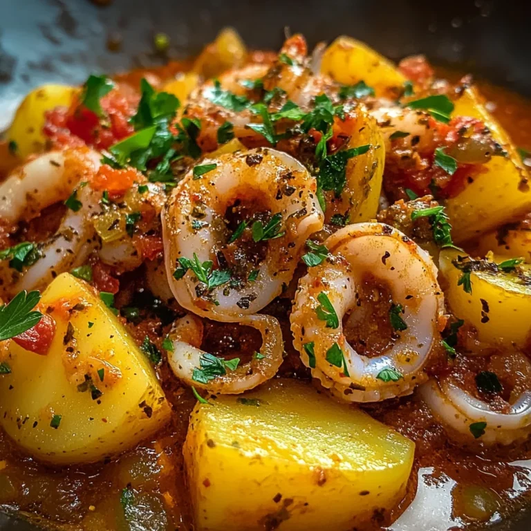 Calamari in umido e patate