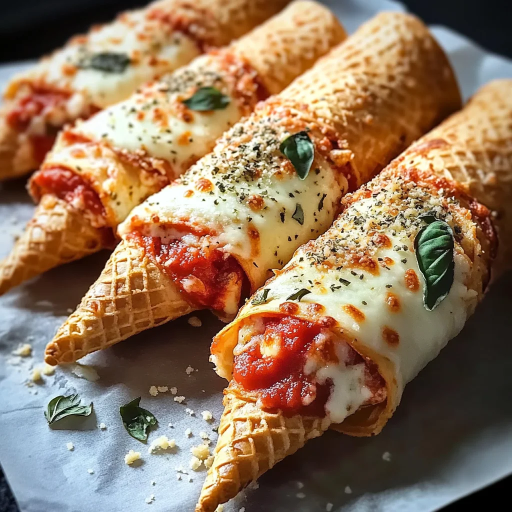 Coni di pizza farciti