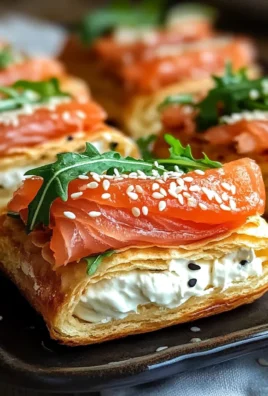 Éclair con salmone e rucola