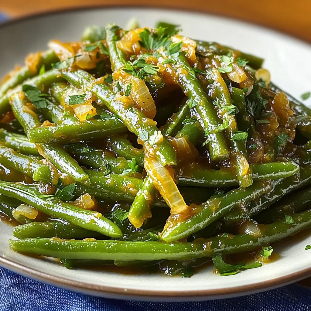 Fagiolini agrodolci con cipollotti