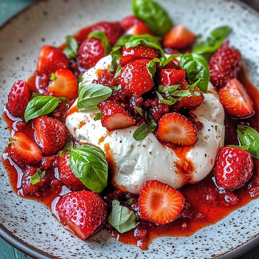 Fragole e burrata con chutney