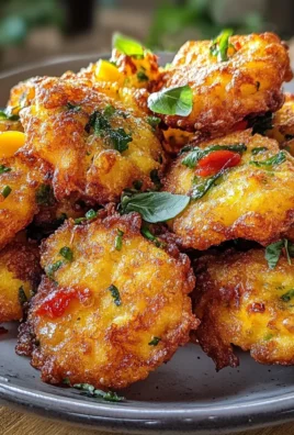 Frittelle con peperoni e basilico